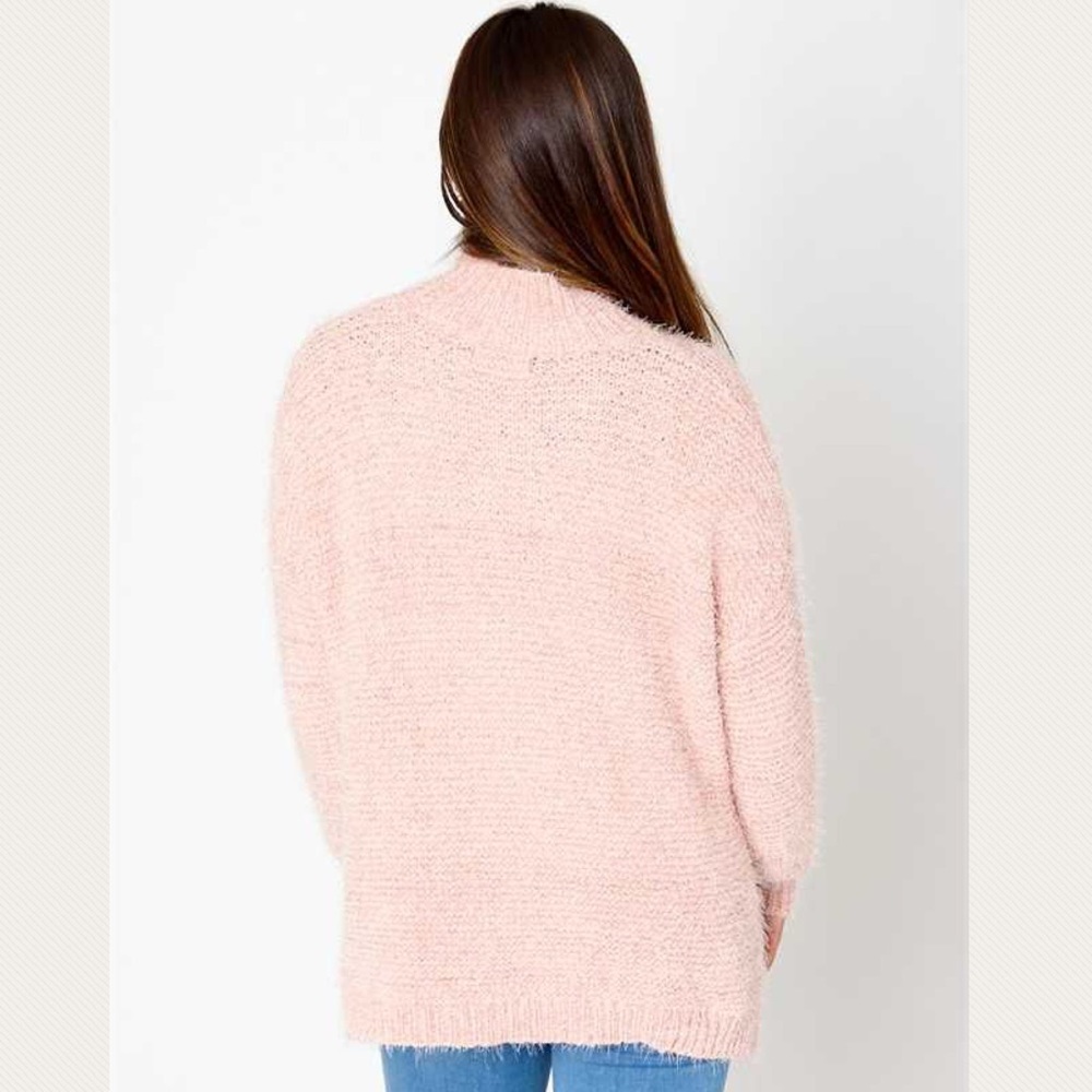 Mina Eyelash Sweater Salmon Pink M/L NEW - Picture 4 of 5